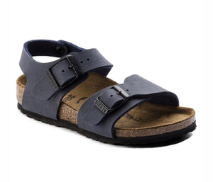 Birkenstock New York Kids Navy Blue Birko-Flor Nubuck Made In Germany