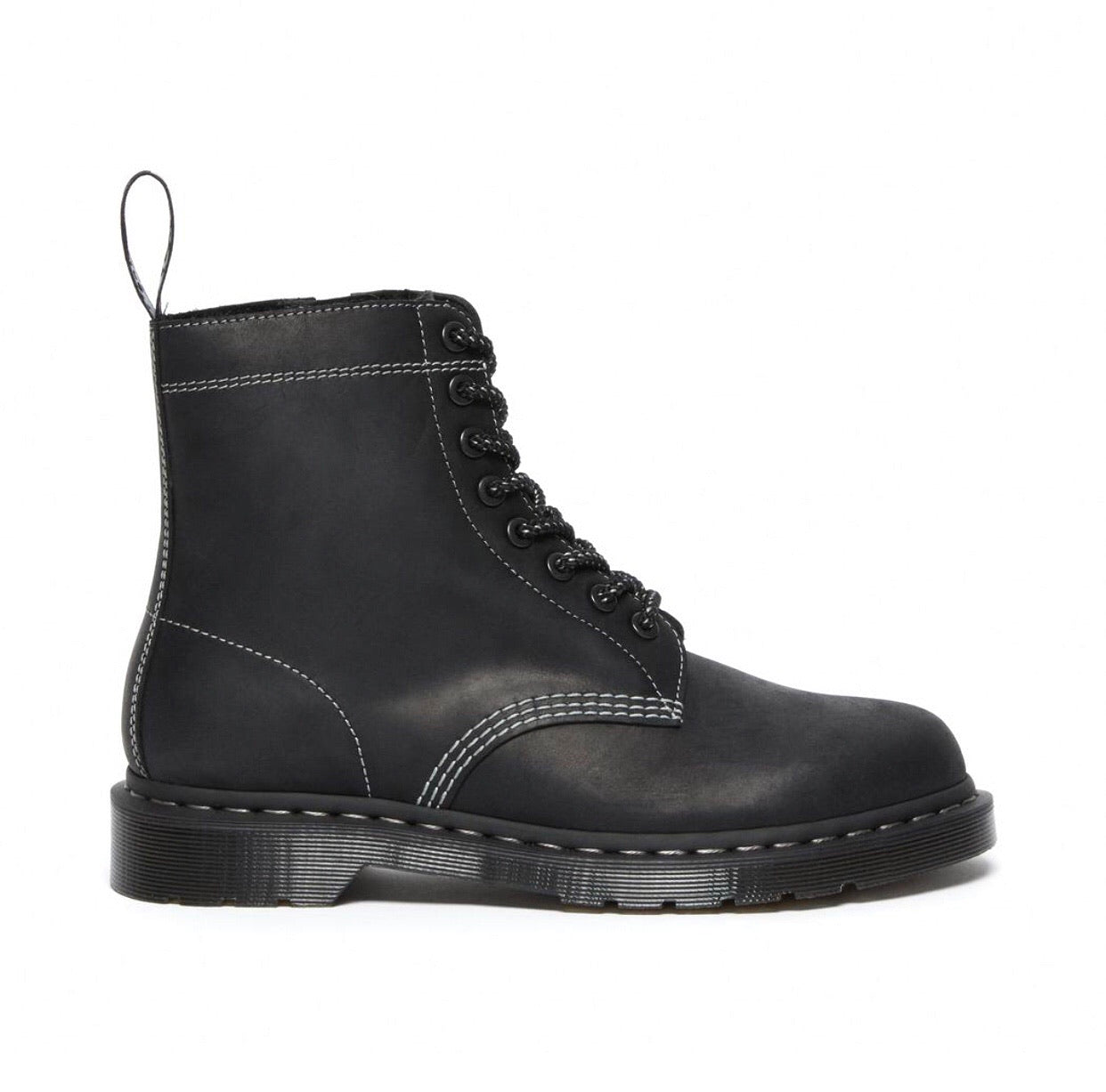 Dr. Martens 1460 Black Streeter Pascal Zipped Ankle 8 Eyelet Boot