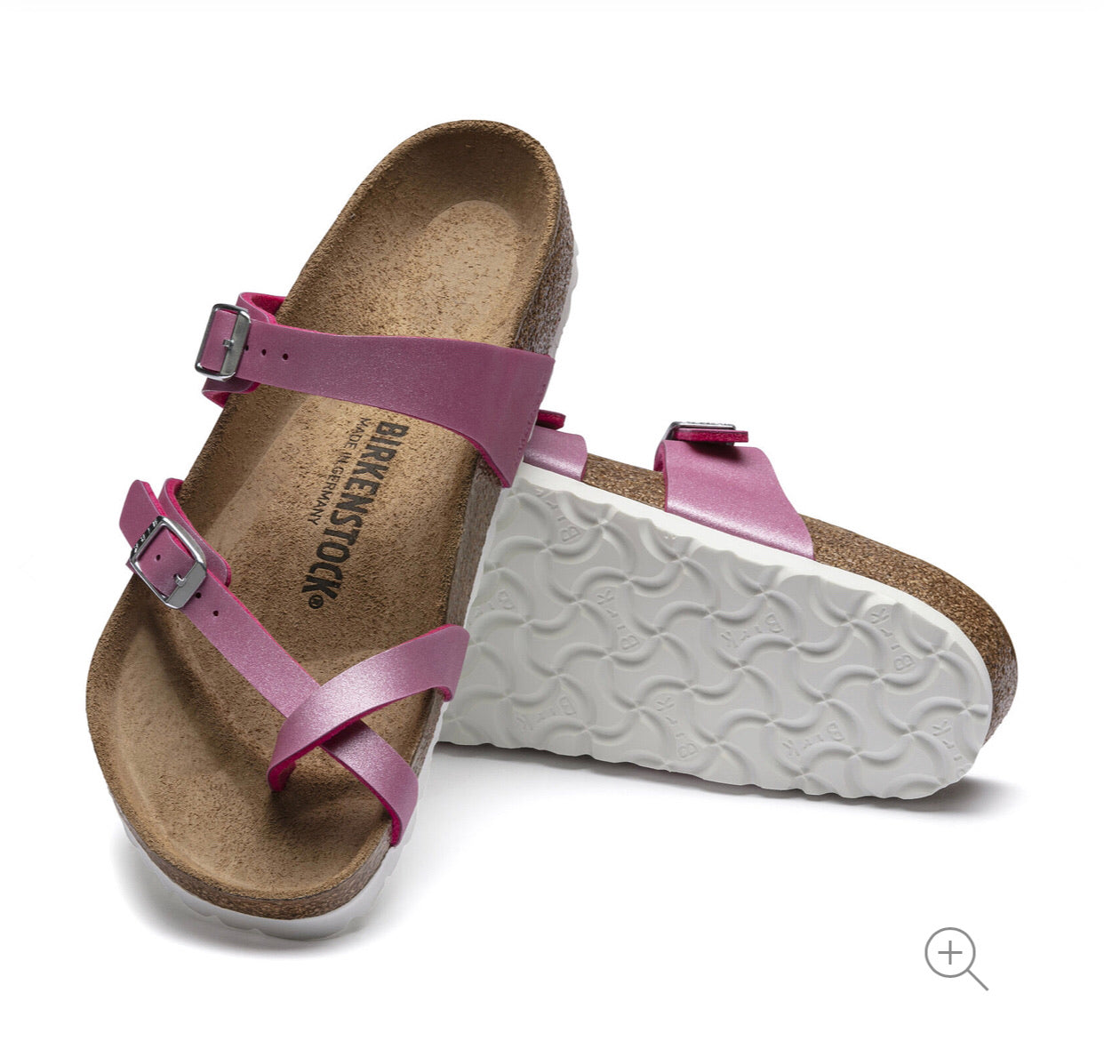 Birkenstock Mayari Icy Metallic Fuchsia Tulip Birko-Flor Made In Germany