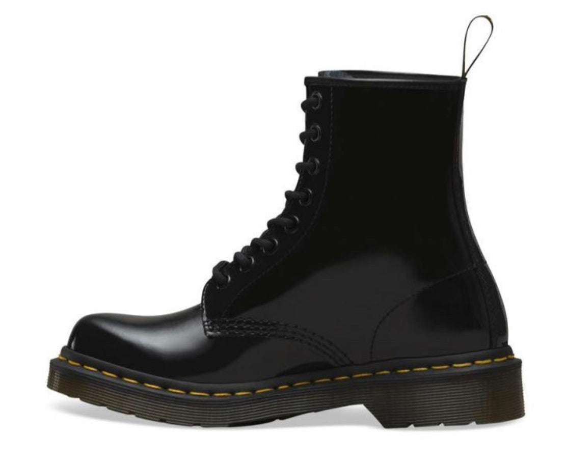 Dr. Martens 1460 Black Patent Ankle 8 Eyelet Boot