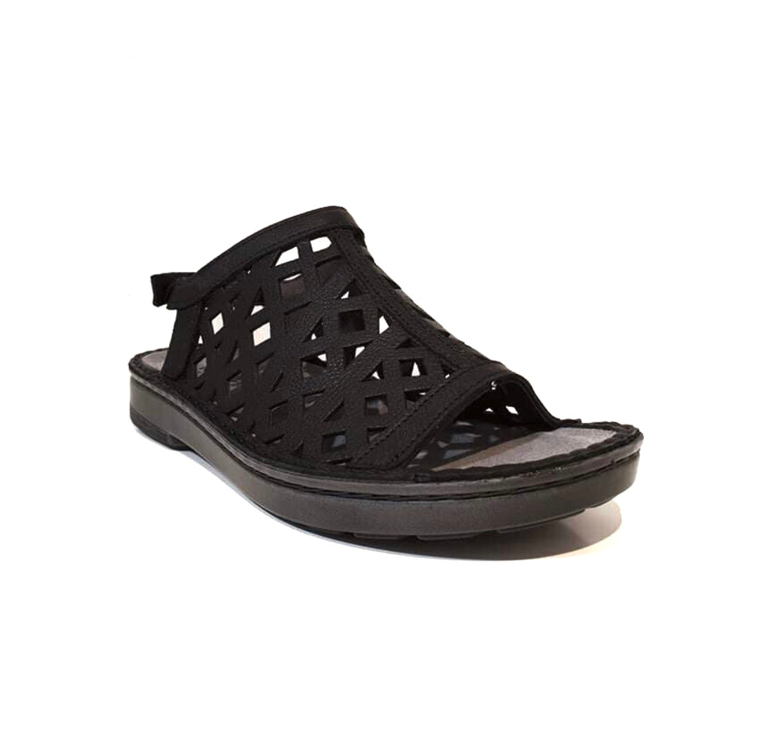 Naot Amadora Black Soft Leather Sandals Made In Israel