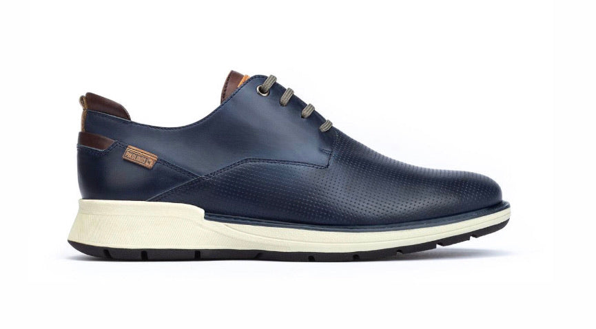 Pikolinos Busot M7S-4388 Blue 4 Eyelet Mens Shoe Made In Spain