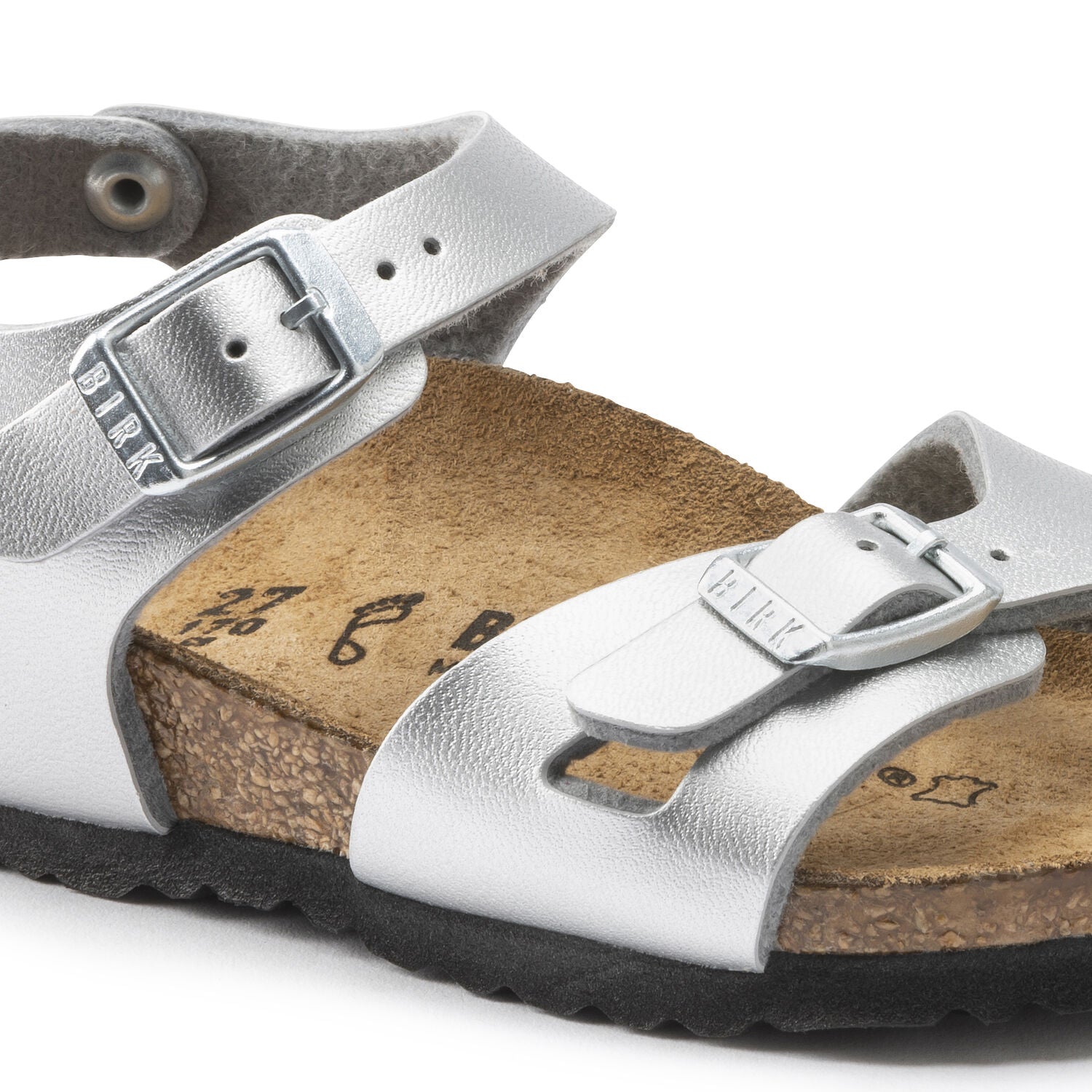 Birkenstock Rio Kids Silver Birko-Flor Made In Germany