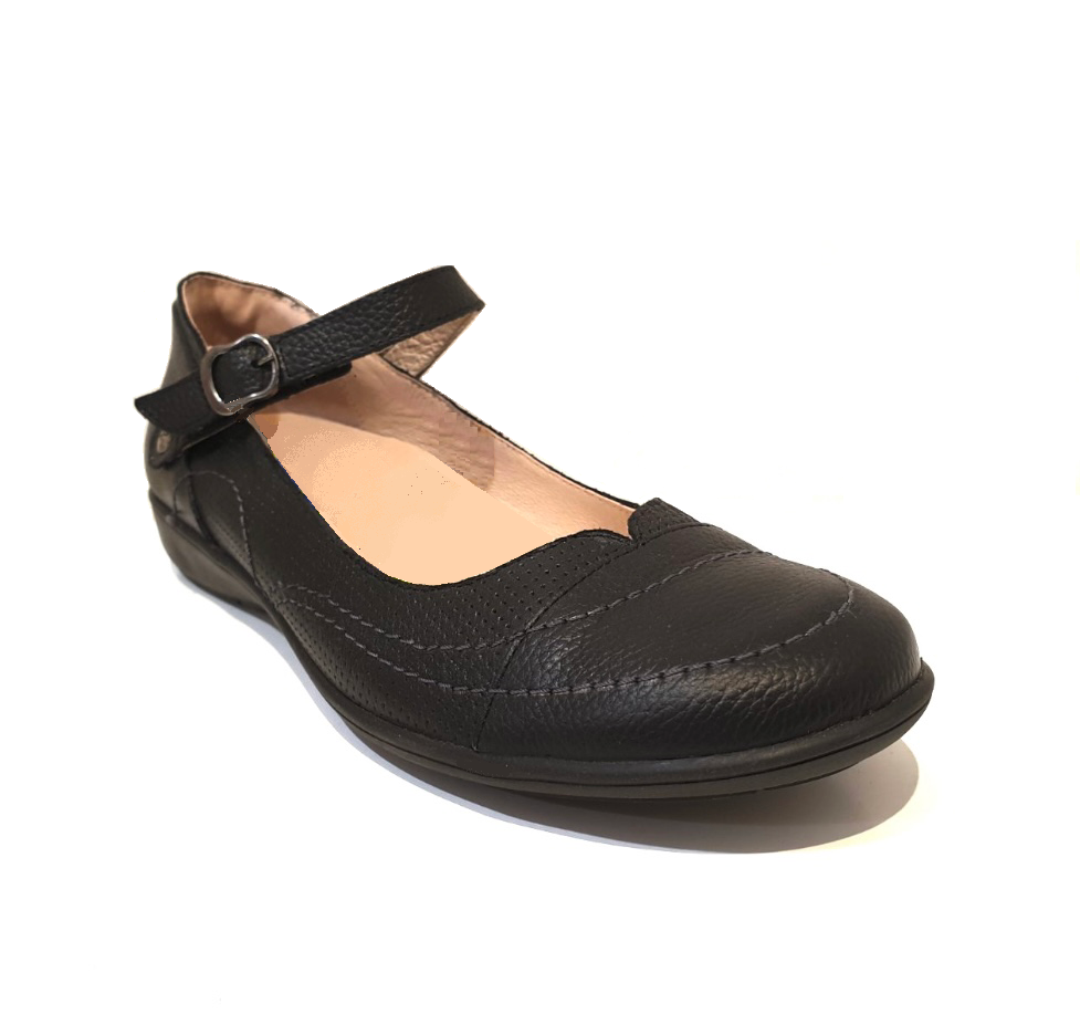 Wanda Panda Aurora Black Velcro Mary Jane Made In Spain