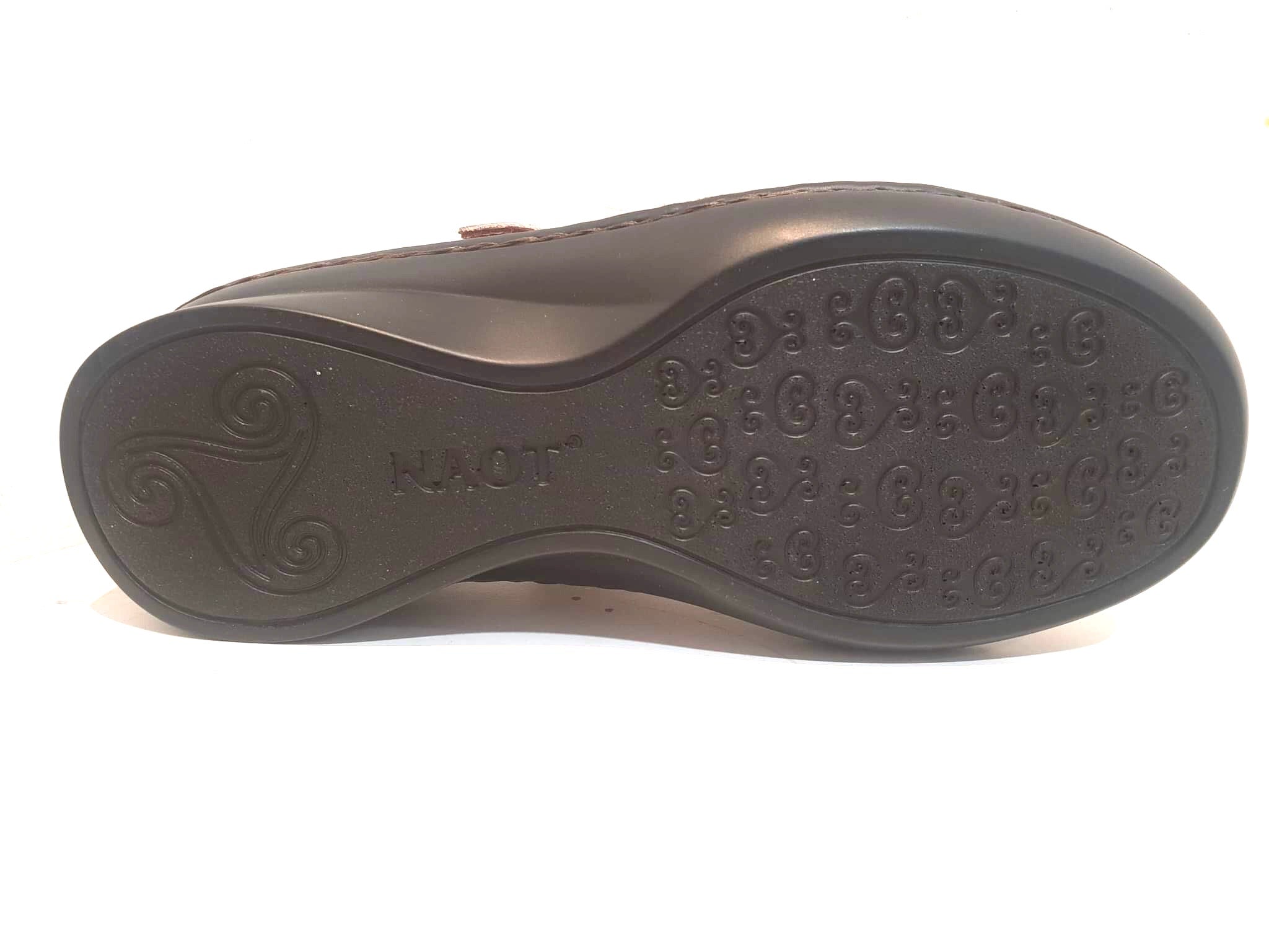 Naot Conga Tan Khaki Latte Leather Velcro Mary Janes Ladies Shoes Made In Israel
