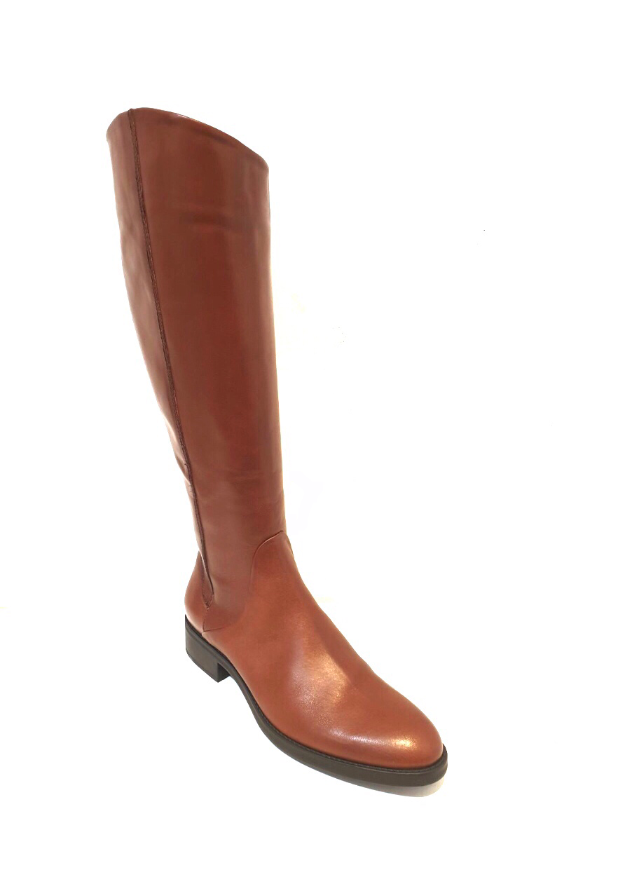 Marco Firenze Peffa Wisky Macchiato Light Tan Zip Knee High Boots Made In Italy