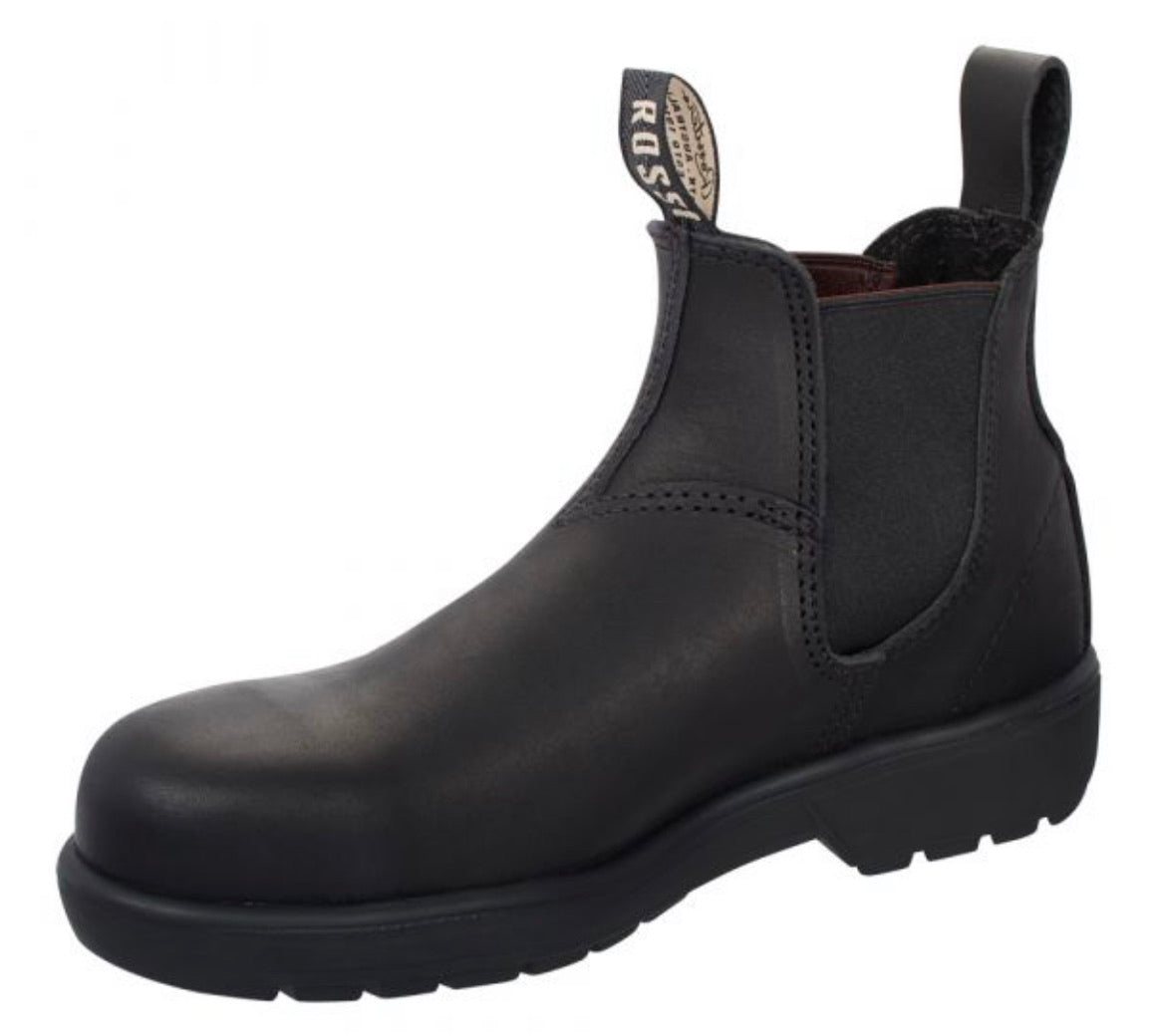Rossi Boots Apollo 701 Black Steel Toe Chelsea Boot