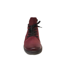 Relax 215-154 Tronchetto Borgogna Burgundy 5 Eyelet Zip Ankle Made In Bosnia