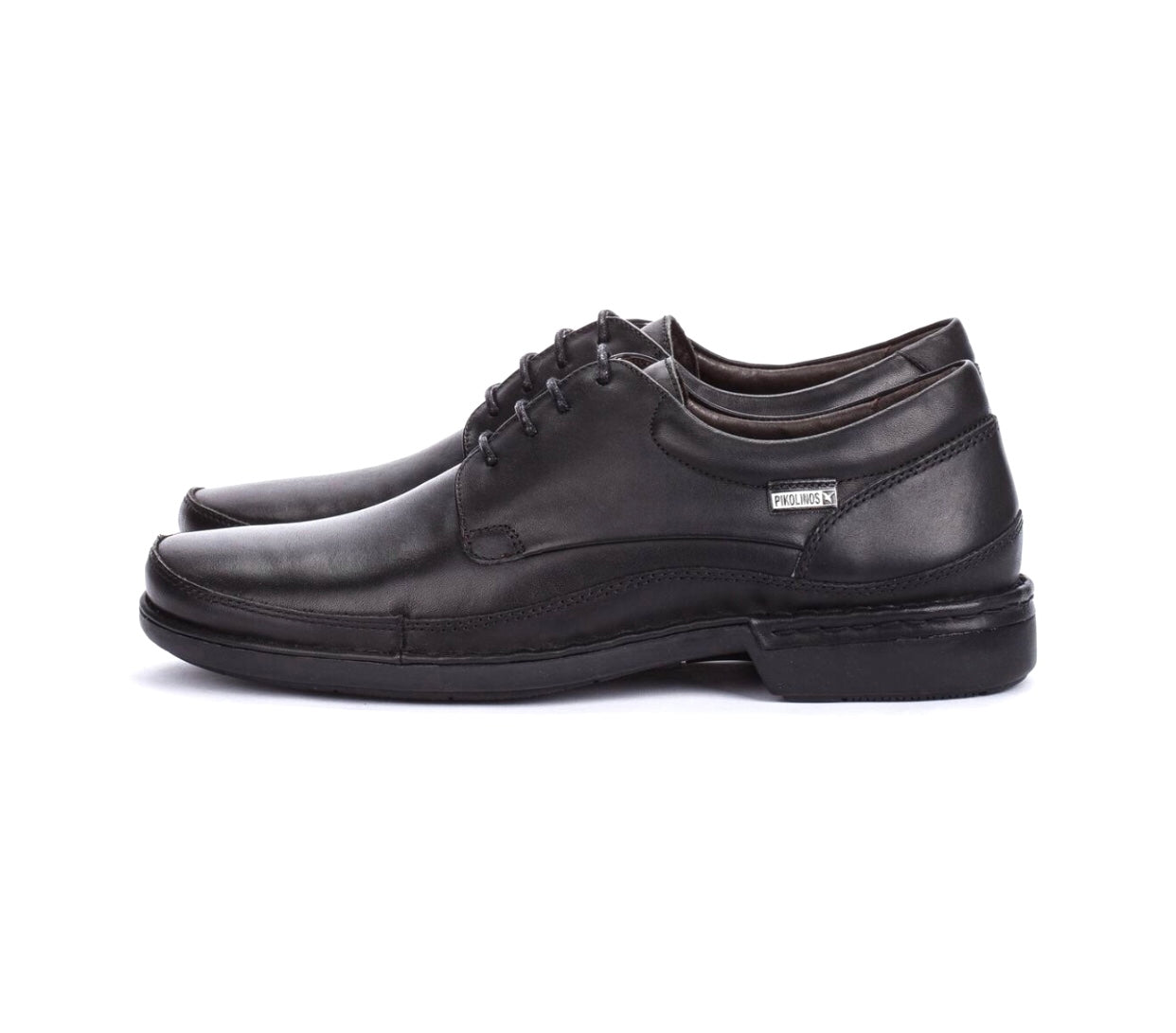 Pikolinos 08F-5013 Oviedo Black Leather 4 Eyelet Padded Collar Shoe Made In Spain