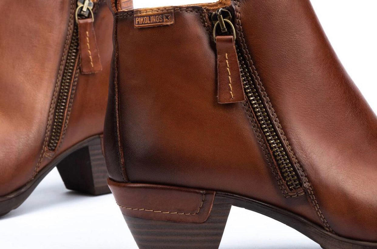 Pikolinos Rotterdam 902-8900 Cuero Zip Ankle Boots Made In Spain