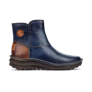 Pikolinos Cazorla W5U-8883C2 Blue Zip Wedge Ankle Boot Made In Spain