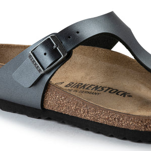 Birkenstock Gizeh Metallic Black Birko-Flor Made In Germany