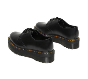 Dr. Martens 1461 Quad Black Smooth Platform 3 Eyelet Shoe