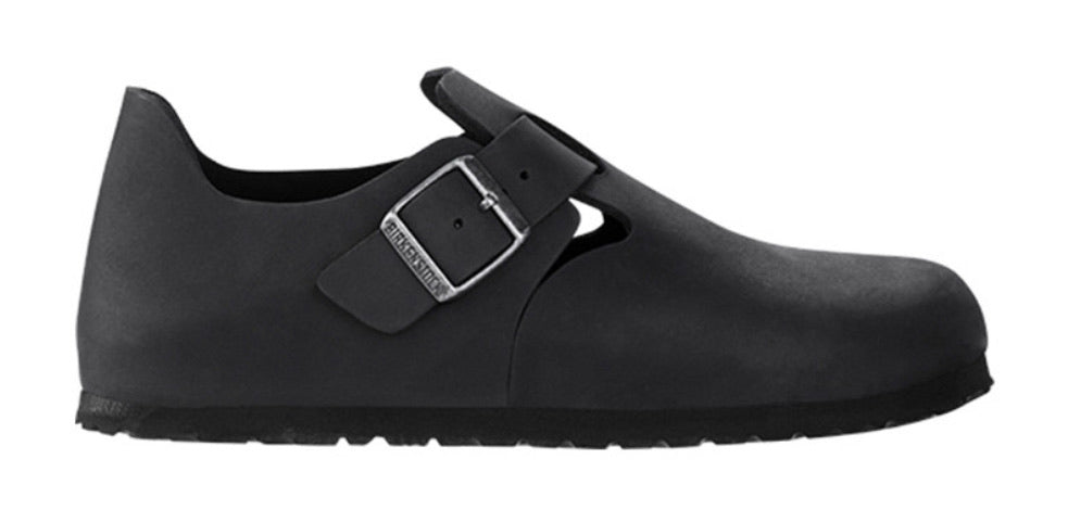 Birkenstock London Oiled Leather Black Classic Footbed