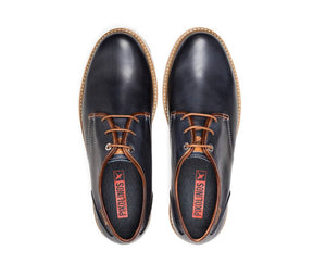 Pikolinos M8J-4195 Nautic Blue Mens 3 Eyelet Lace Up Made In Spain
