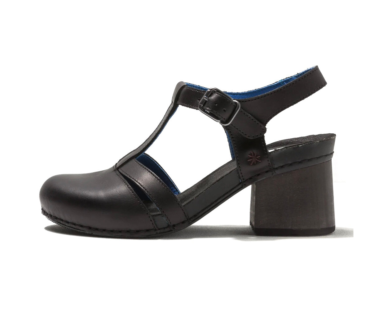 Art 1874 I Wish Black Grass Waxed T Bar Buckle Slingback Made In