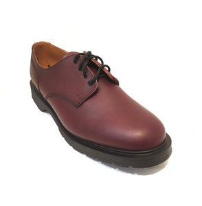 Solovair Burgundy Waxy 4 Eyelet Gibson Shoe Made In England