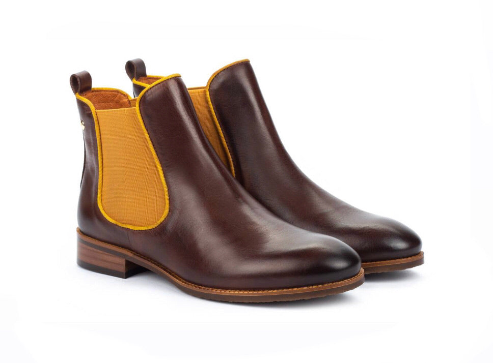 Pikolinos Royal W4D-8637ST Olmo Brown Chelsea Ankle Boot Made In Spain