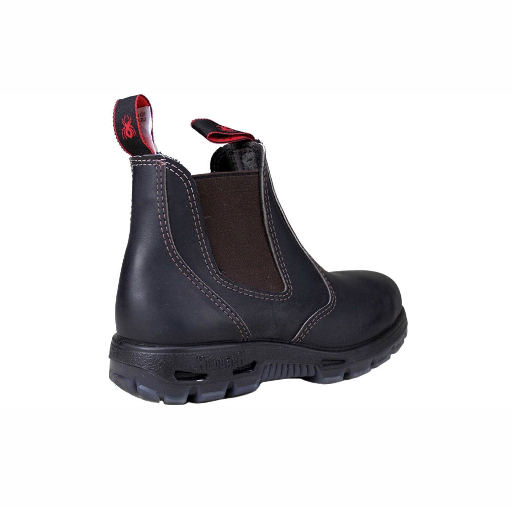 Redback USBOK Claret Brown Steel Toe Chelsea Boot Made In Australia