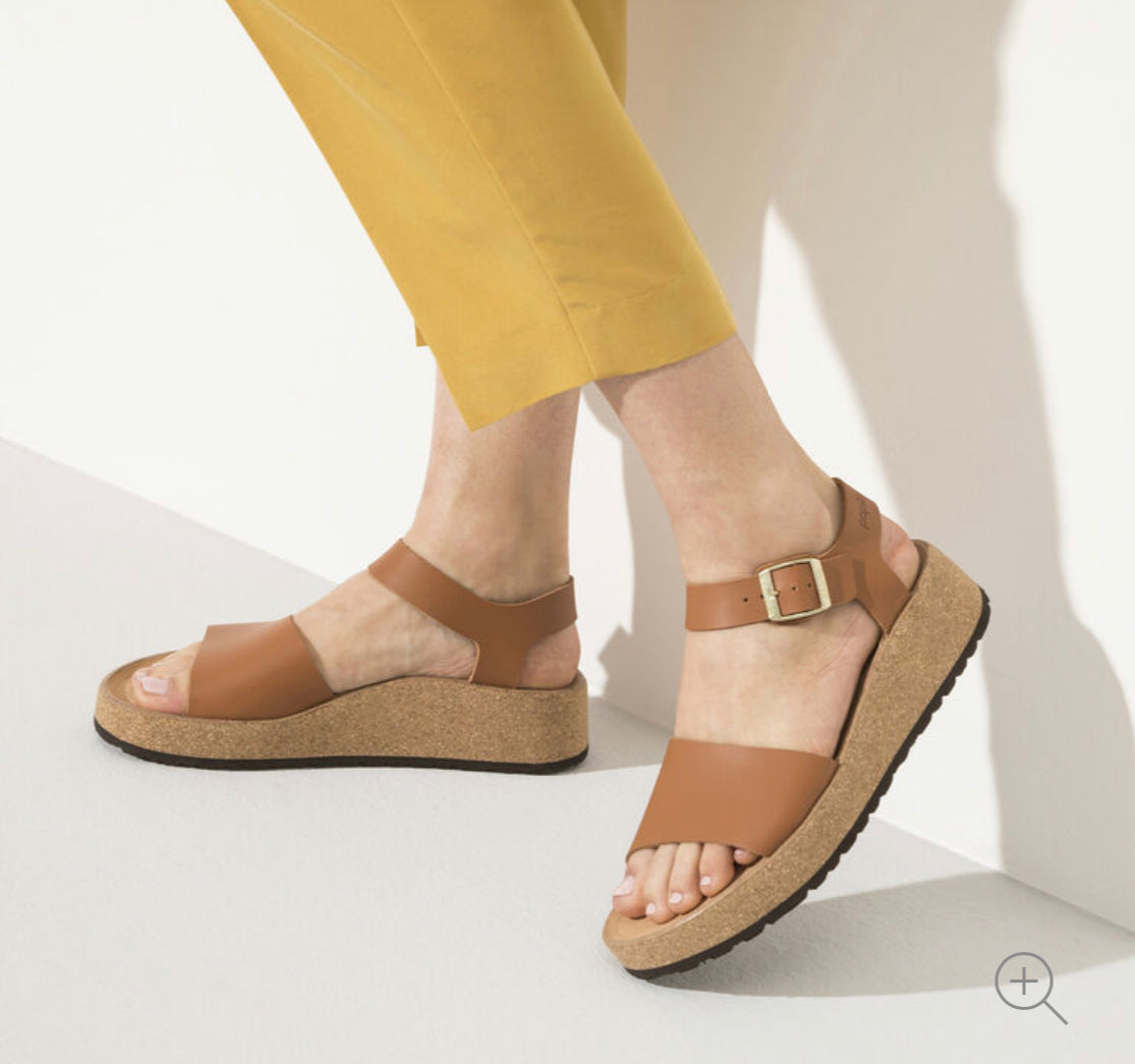 Papillio By Birkenstock Glenda Ginger Brown Wedge Sandal Made In Portugal