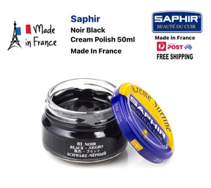 Saphir Noir Black Renovating Cream Polish 50ml Made In France