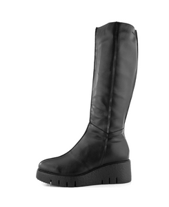 Wonders E-6240 Indios Negro Black Knee High Zip Platform Boot Made In Spain