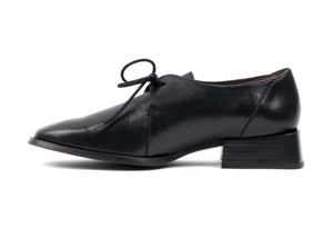 Wonders C-6802 Black Negro Leather 1 Eyelet Shoe Made In Spain