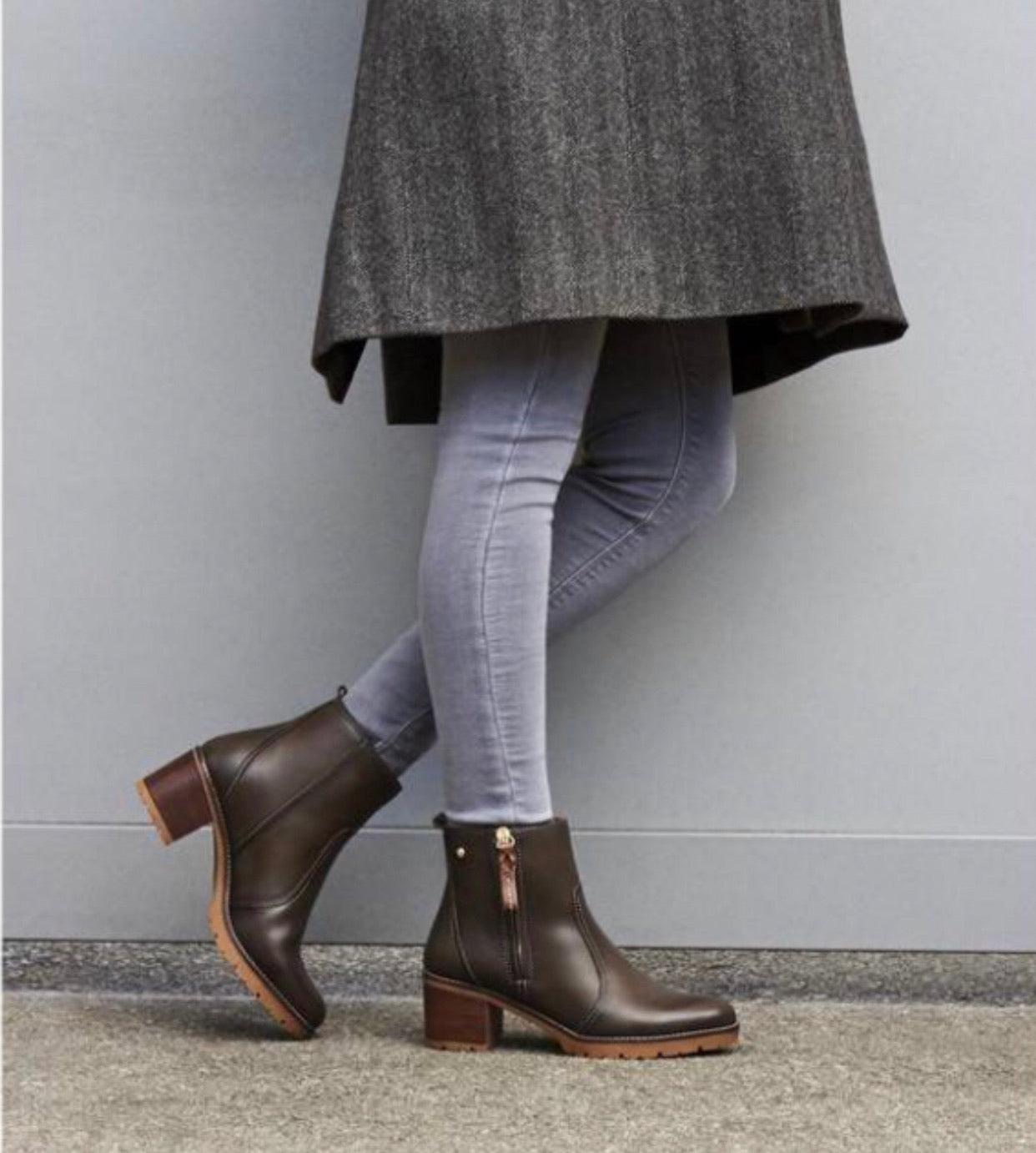 Pikolinos Llanes W7H-8632 Seamoss Zip Ankle Boots Made In Spain