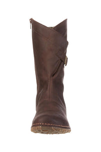 El Naturalista N916 Brown Mid Calf Zip Boots Made In Spain