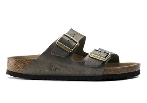 Birkenstock Arizona Washed Metallic Stone Gold Made In Germany