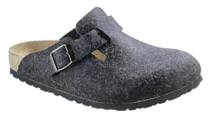 Birkenstock Boston Anthracite Wool Felt Made In Germany