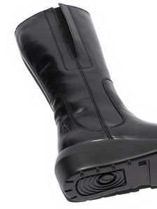 Fly London Bola503Fly Black Leather Zip Knee High Boot Made In Portugal