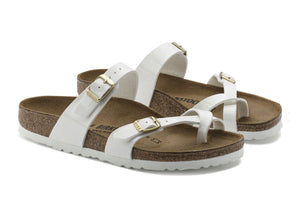 Birkenstock Mayari Patent White Birko-Flor Made In Germany