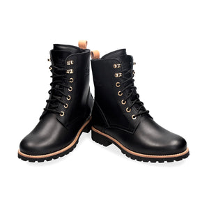 Panama Jack Fara Black Igloo Trav B1 Sheepskin Lined Waterproof 7 Eyelet Boot Made In Spain