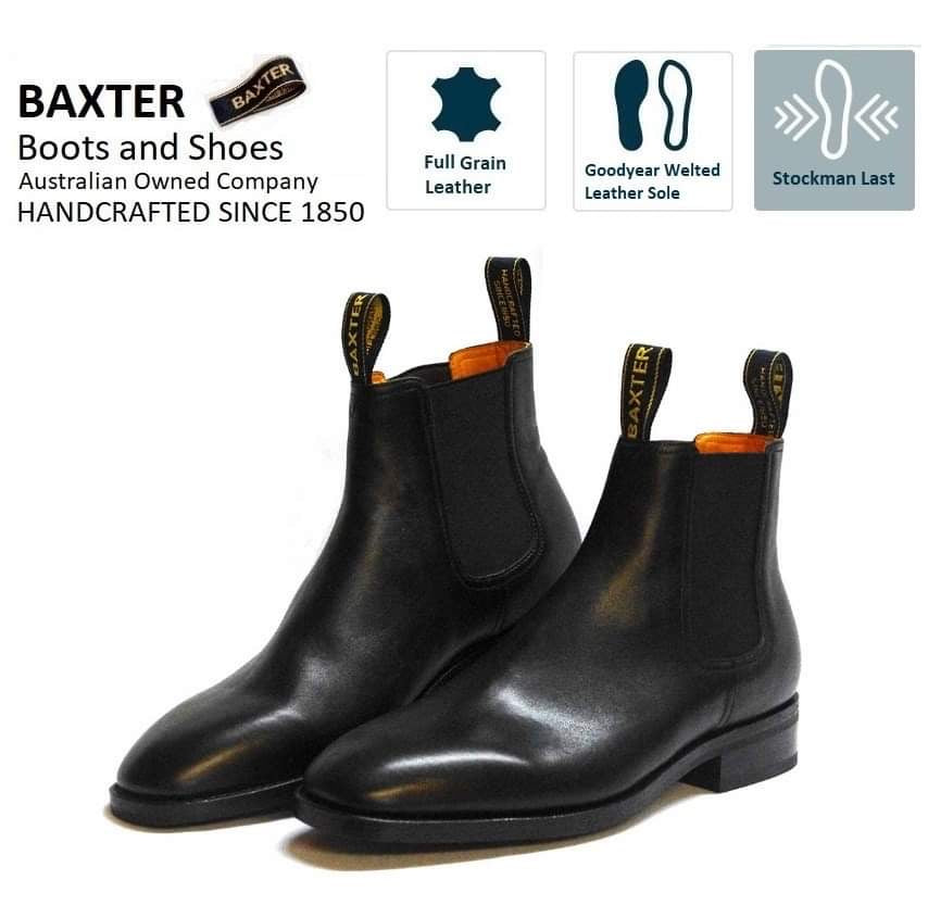 Baxter Horseman Black Leather Sole Chelsea Boot