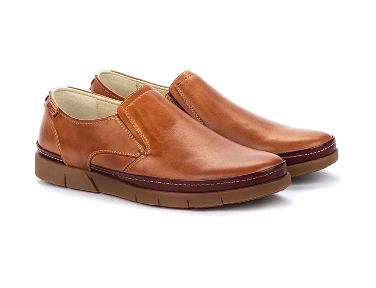 Pikolinos Palamos M0R-3203C1 Brandy Leather Slip On Made In Spain
