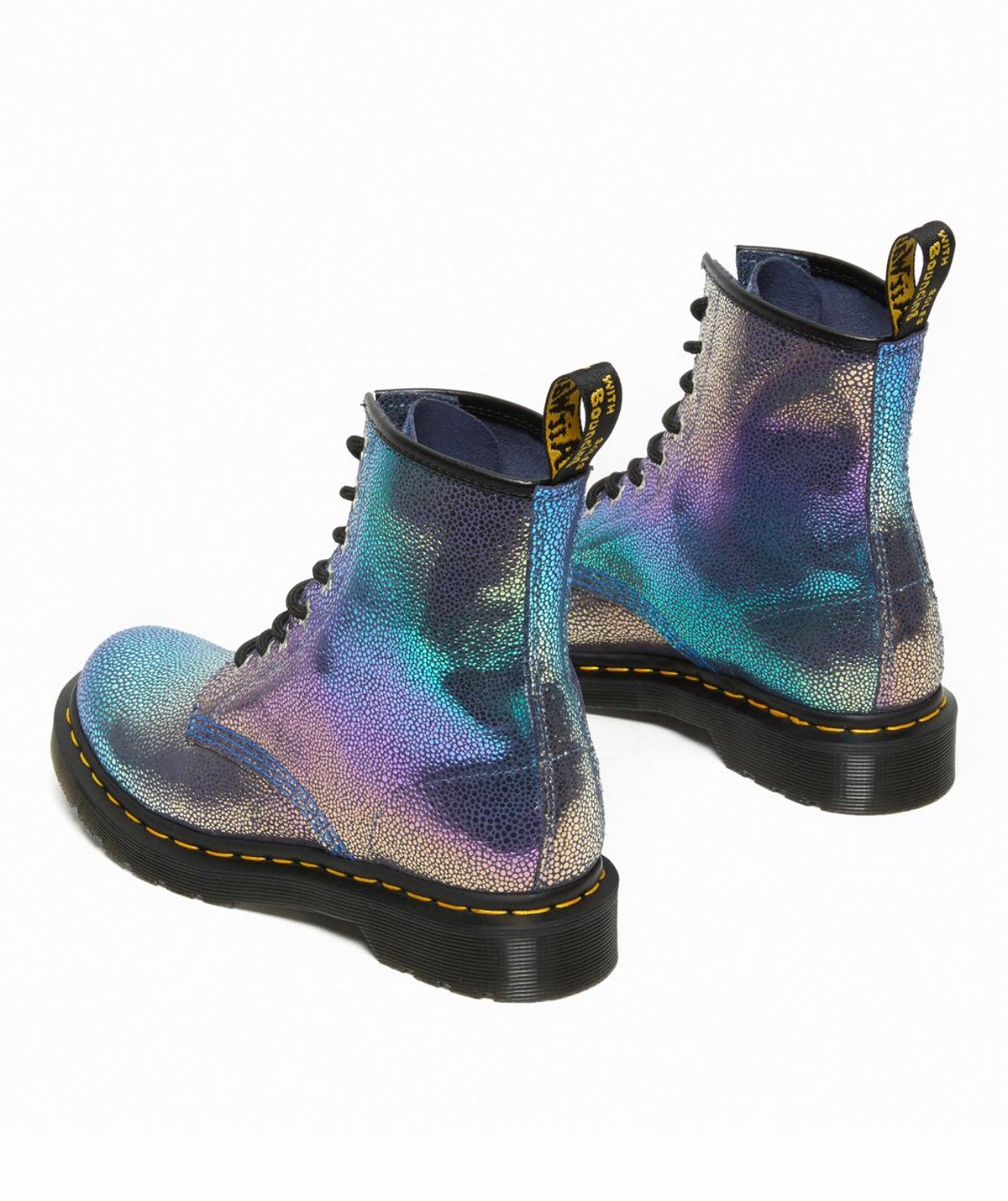 Dr. Martens 1460 Purple Rainbow Ray Ankle 8 Eyelet Boot