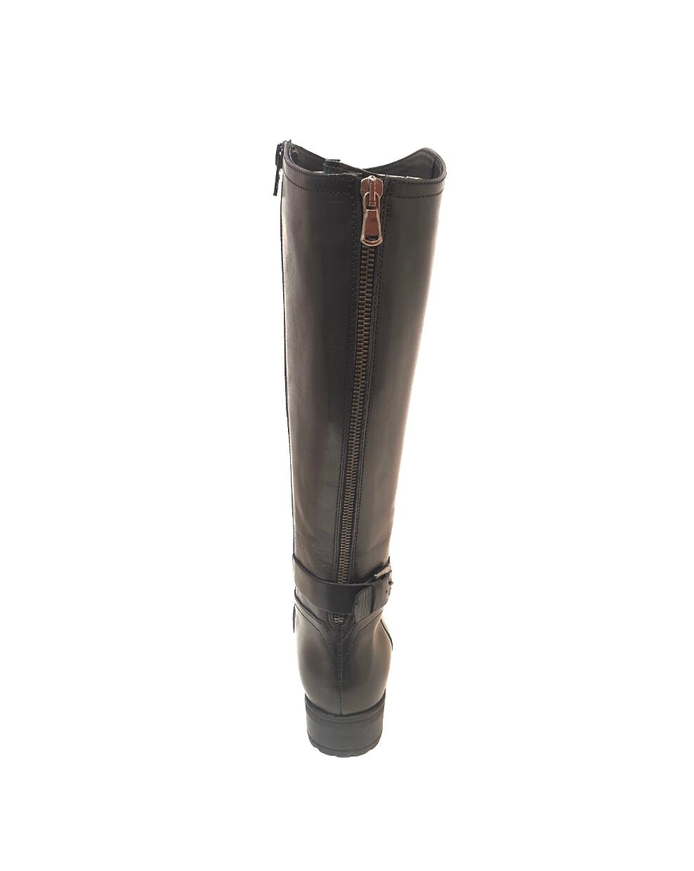Marco Firenze Papete Black Nero Zip Knee High Boots Made In Italy