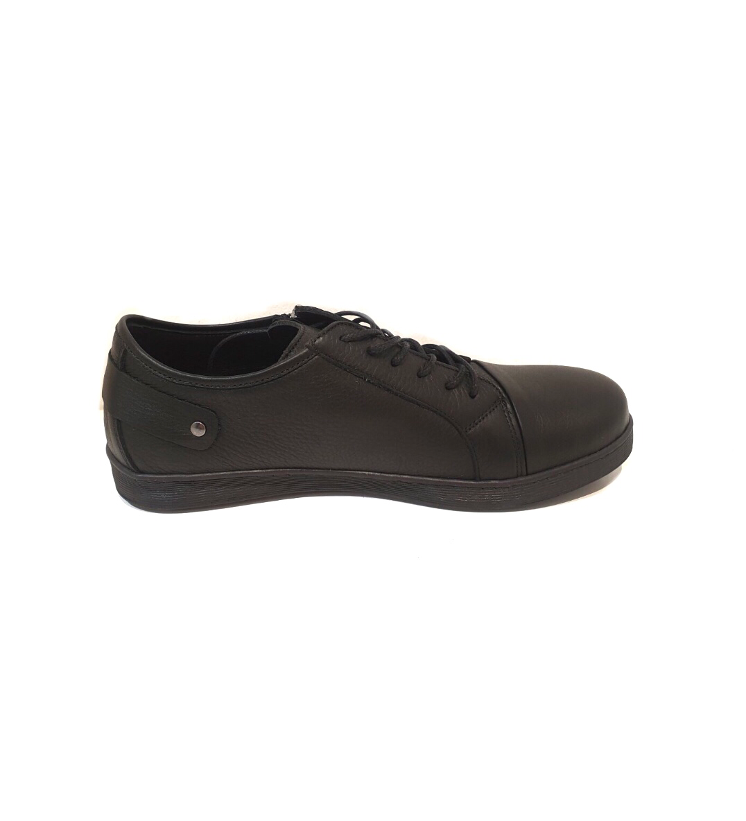 Cabello Comfort EG18 Jet Black 6 Eyelet Zip Shoe Made In Turkey