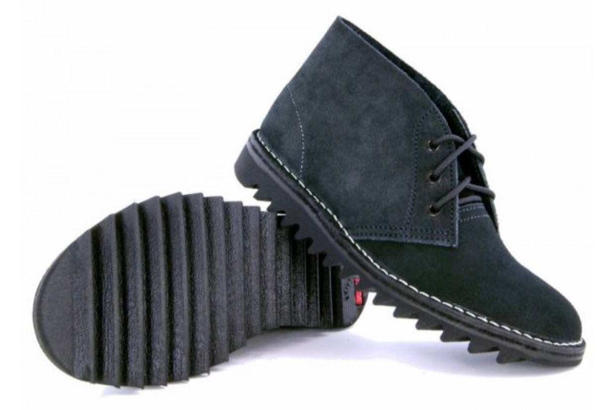 Rossi Boots 4046 Desert Ripple Black Suede Soft Toe 3 Eyelet Lace Up Boot