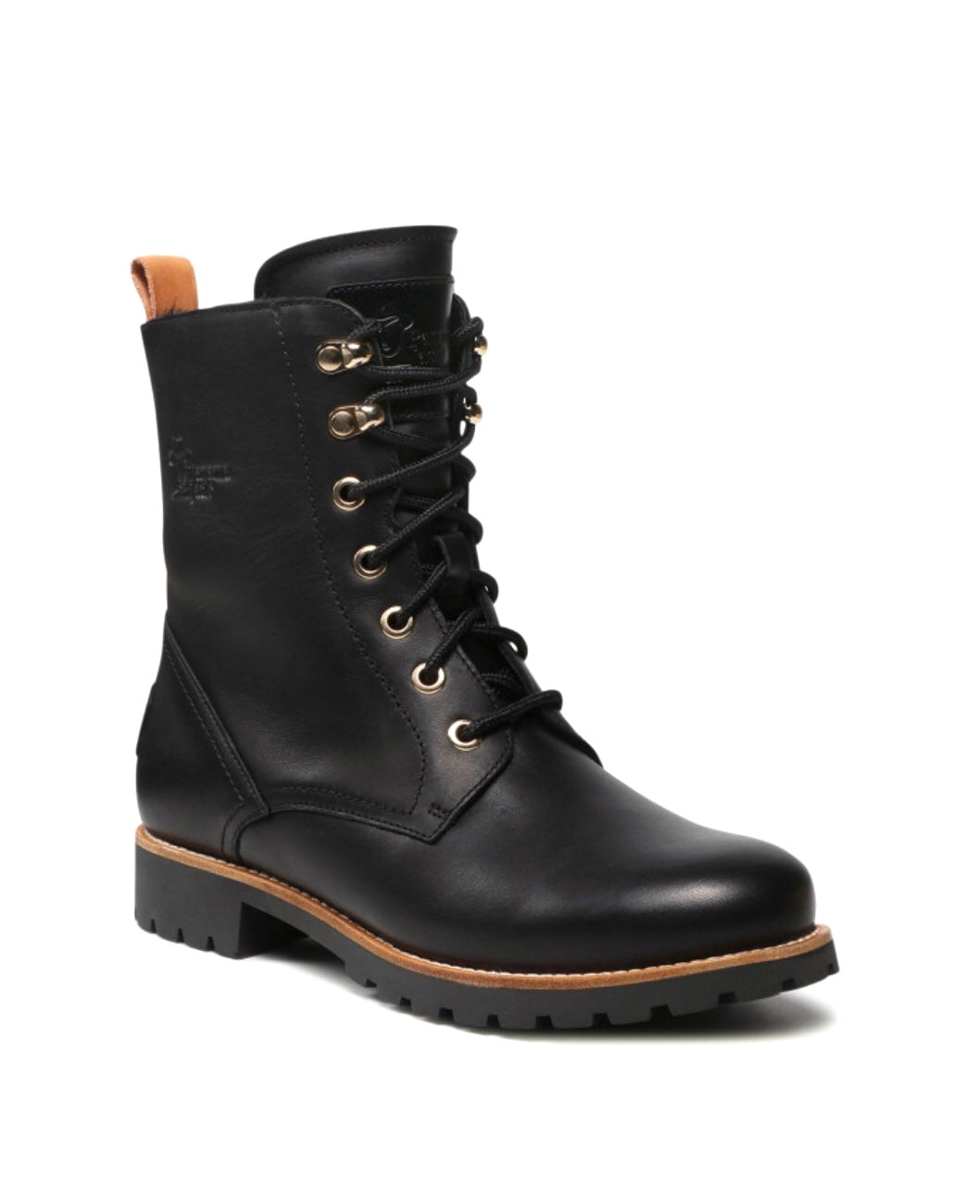 Panama Jack Fara Black Igloo Trav B1 Sheepskin Lined Waterproof 7 Eyelet Boot Made In Spain