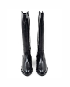 Wonders C-5455 Isy Negro Black Knee High Zip Boot Made In Spain
