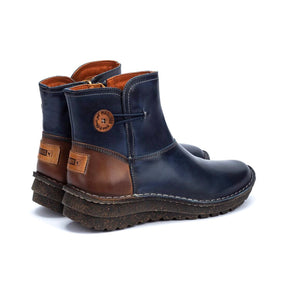 Pikolinos Cazorla W5U-8883C2 Blue Zip Wedge Ankle Boot Made In Spain