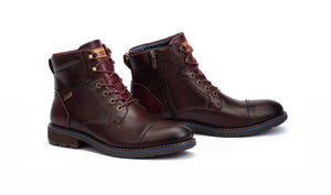 Pikolinos M2M-8170 Olmo Brown 6 Eyelet Zip Ankle Boot Made In Spain