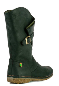 El Naturalista N916 Black Mid Calf Zip Boots Made In Spain