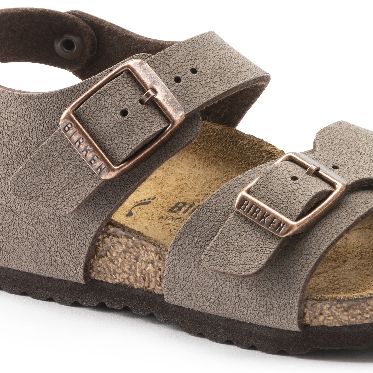 Birkenstock New York Kids Mocha Birko-Flor Nubuck Made In Germany