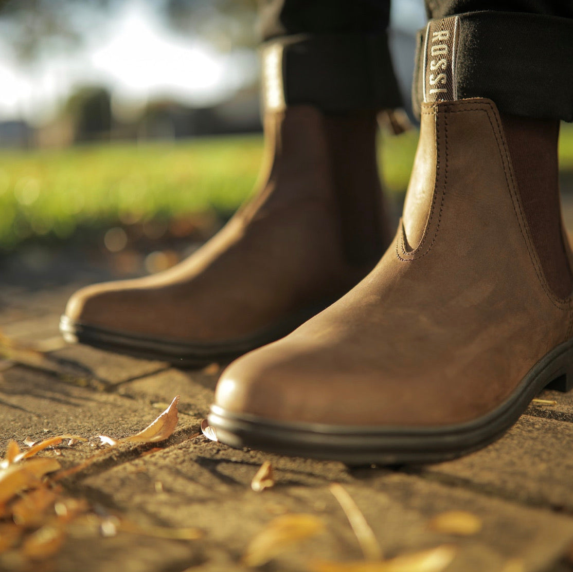 Rossi Boots 141 Barossa Oily Brown Leather Chelsea Dress Boot