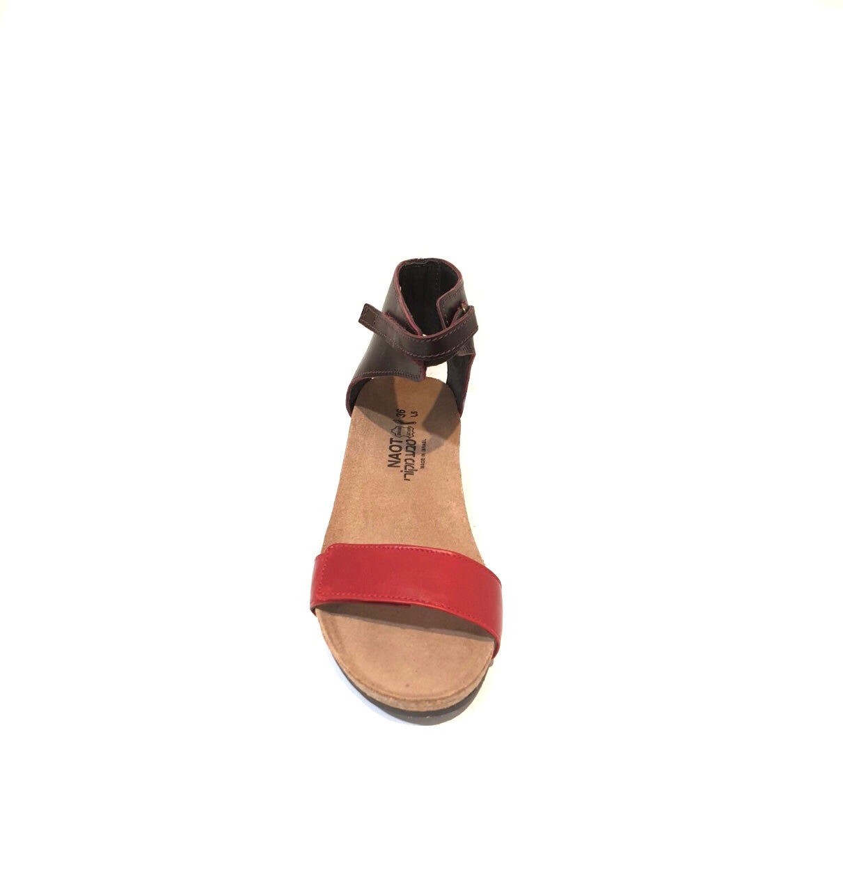 Naot Prophecy Poppy Red Leather Sandals Made In Israel