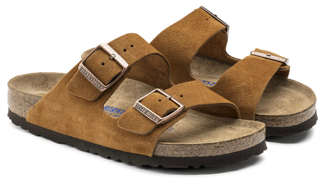 Birkenstock Arizona Mink Suede Leather Soft Footbed Made In Germany