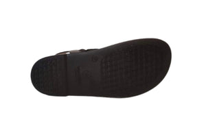 Wonders B-7413 Black Negro Pergamena Leather Toe Loop Sandals Made In Spain